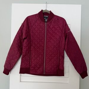 Columbia Women's Quilted Maroon Bomber Jacket